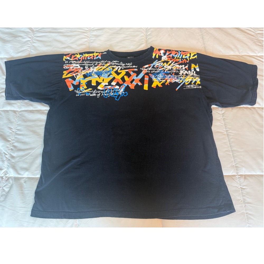 Karl Kani T-Shirt Mens XXL Black Graffiti Hip Hop Streetwear Tee